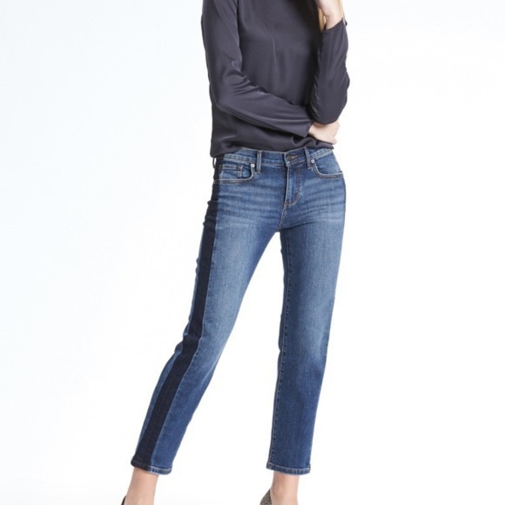 Banana Republic Side Stripe Girlfriend Jeans 29